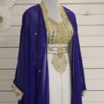 blue and white Embroidered Kaftan Jacket (48)