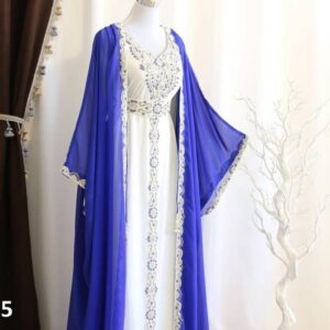 White and Blue Gown with Zari Work Embroidered Kaftan Jacket (5)