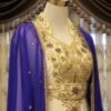 Royal Blue and white Embroidered Kaftan Jacket (53)
