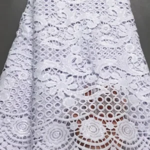 Nigerian Net Lace Fabric White (2)