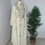 White Dubai Luxuries Embroidered Kaftan Jacket (1)