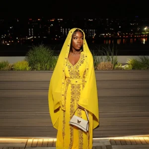 yellow kaftan moroccan caftan (1)