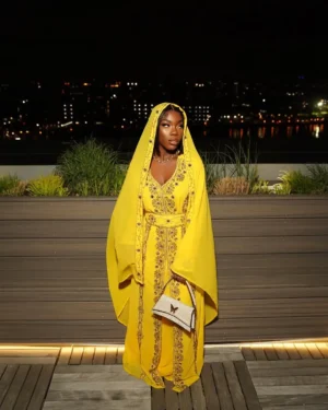 yellow kaftan moroccan caftan (1)
