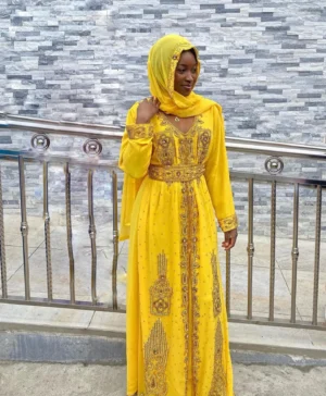 yellow kaftan moroccan caftan (8)