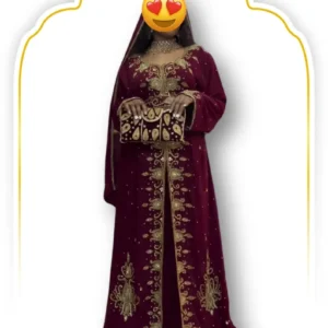 Maroon Moroccan Kaftan (1)