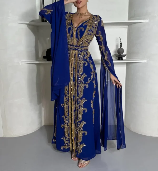 Royal Blue Kaftan (1)