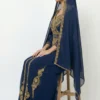 navy blue gold embroidered moroccan kaftan (3)