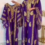 Elegant Moroccan Thob Kaftan Dress for Eid and Ramadan – Modern Floor-Length Takchita Party Wear for Women (1)