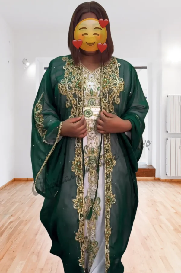 Moroccan Dubai Kaftan, Hand-Beaded Arabic Abaya, Floor-Length Party Wear Maxi, Elegant Farasha Wedding Gown, Stylish Beach Jalabiya, Mother’s Gift Dress (1)