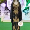 Black & Gold Hooded Moroccan Kaftan Gown (1)
