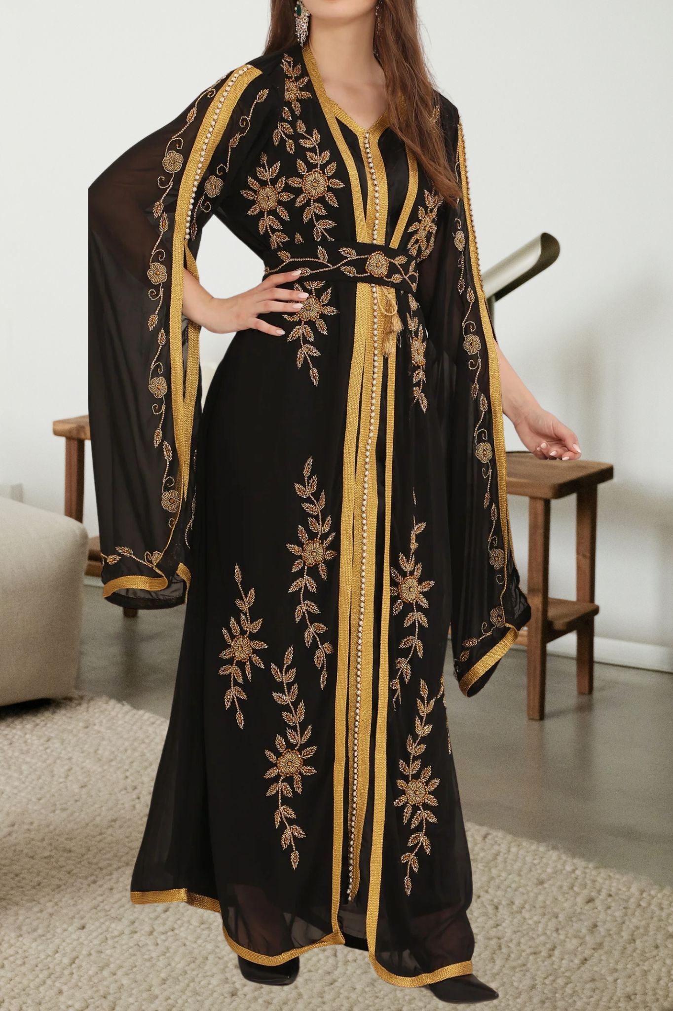 sachin and babi light blue dress Luxury Caftan Dresses | Cotton & Silk Caftans main image 0