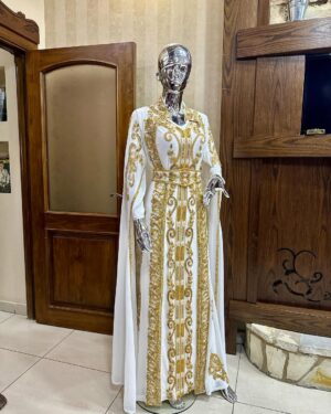 Embroidered Moroccan bridal kaftan gown (1)