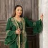 Emerald green Moroccan embroidered farasha kaftan (2)
