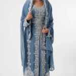 Sky Blue Moroccan Wedding Kaftan fo Women (1)
