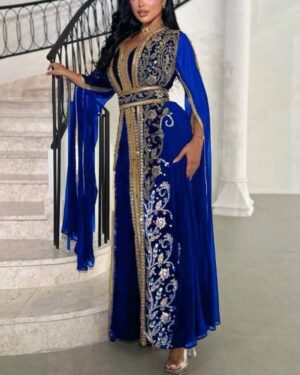 royal blue moroccan caftan dress (1)
