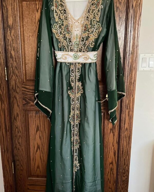 Moroccan Gold Embroidered Kaftan (1)