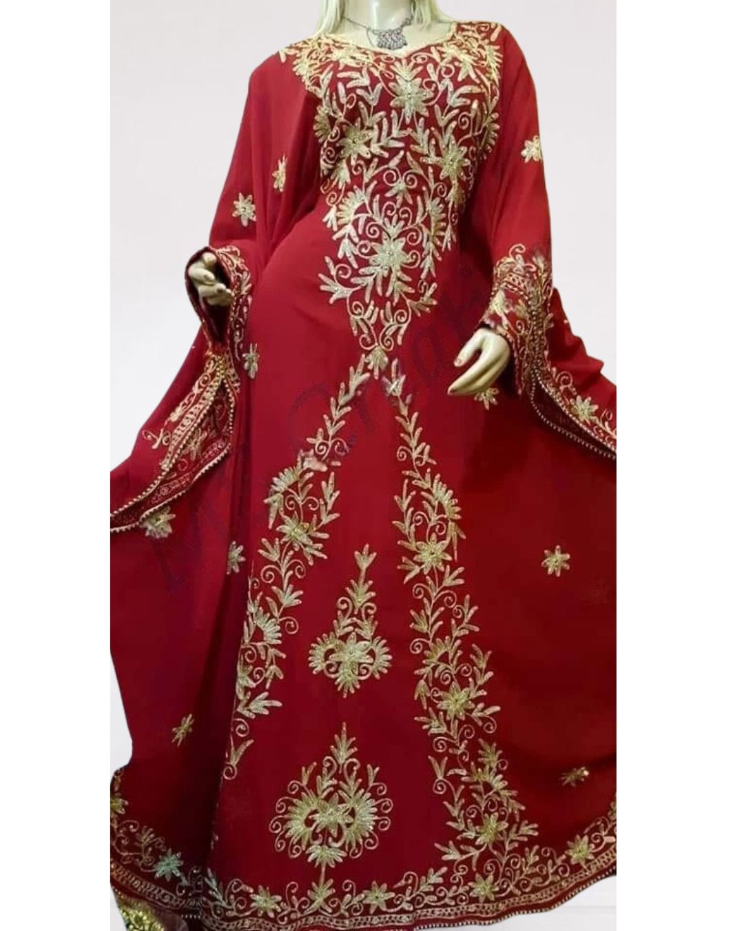 Buy White & Gold Embroidered Georgette Kaftan Dress Elegant Islamic Occasion Wear for Women - African Attire Shop Buy White & Gold Embroidered Georgette Kaftan Dress Elegant Islamic Occasion Wear for Women - African Attire Shop