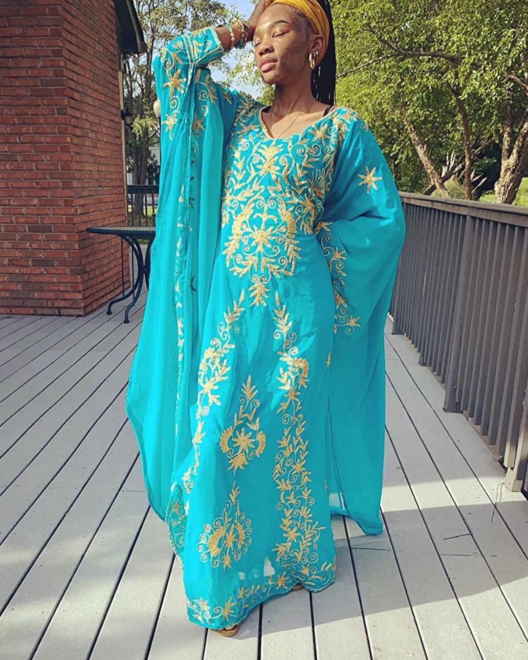 Buy White & Gold Embroidered Georgette Kaftan Dress Elegant Islamic Occasion Wear for Women - African Attire Shop Buy White & Gold Embroidered Georgette Kaftan Dress Elegant Islamic Occasion Wear for Women - African Attire Shop
