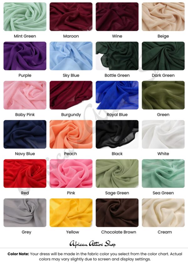 Colors Chart - African Attire Shop