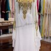White & Gold Embroidered Moroccan Kaftan (1)