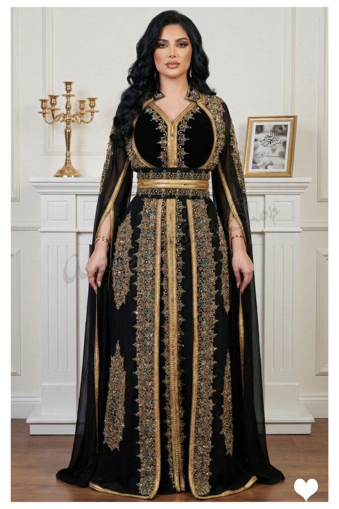 black dress gold embroidery Chic Black Long Gold Lace Embellished Velvet llusion Neck Evening Prom Dress 42
