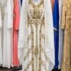 White & Gold Moroccan Bridal Kaftan (1)