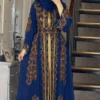 Navy blue Moroccan kaftan dress (2)