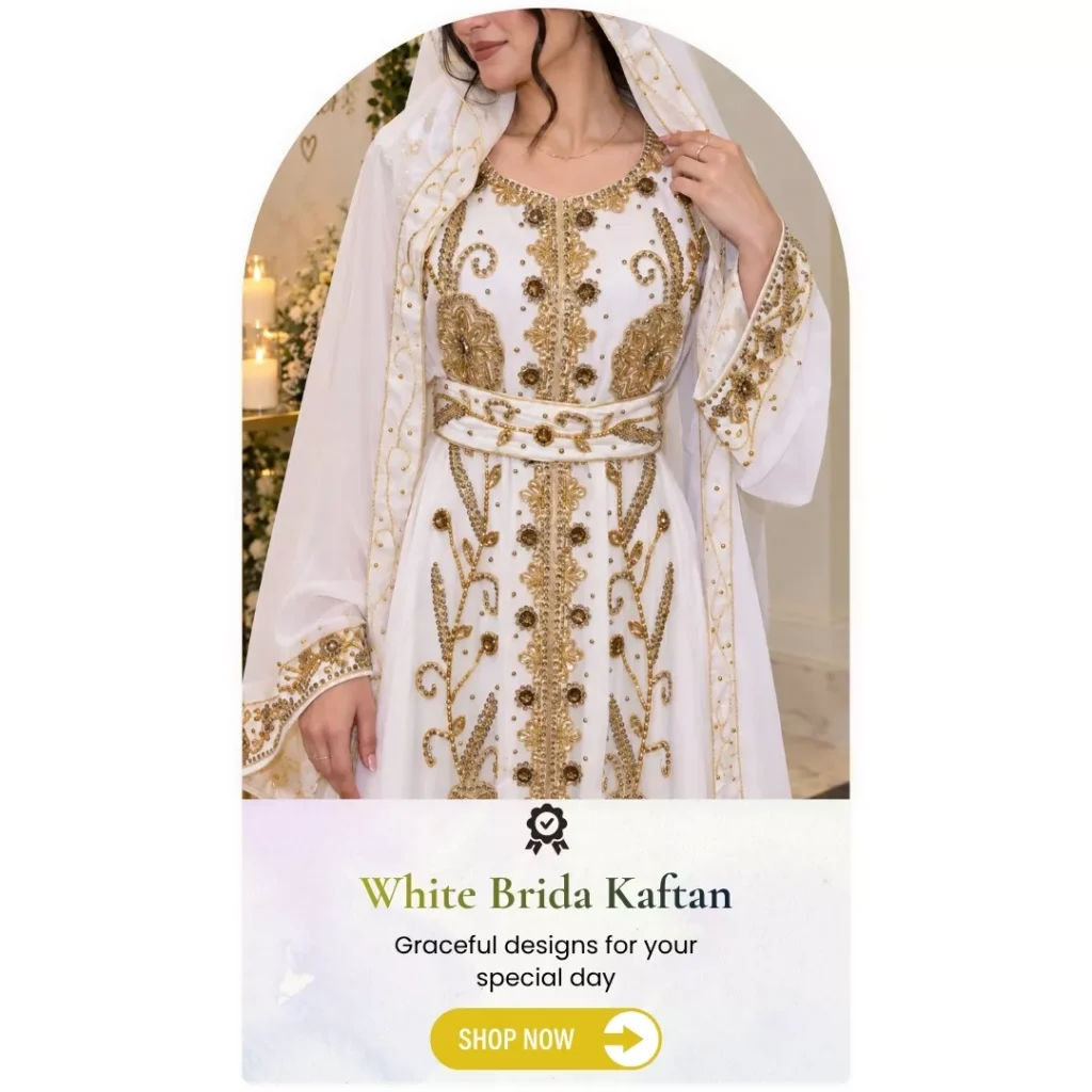 white brida kaftan